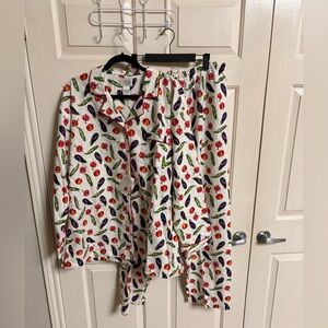 NWT DEADSTOCK VTG 90s Go Softly 100% Cotton Flannel Veggie Pajamas